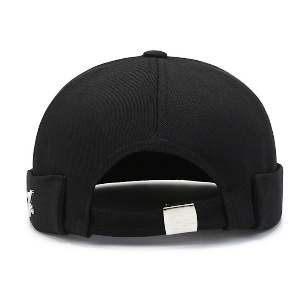 Vinglös dockhatt för pojkar och flickor i tvättstil, utomhus justerbar retro bomullsdomhatt, enfärgad melonhatt Beige No,