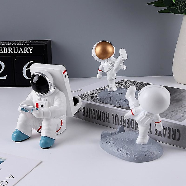 IPad-telefonhållare, kreativ astronaut i harts, astronaut, telefonhållare hållare hållare No, No,