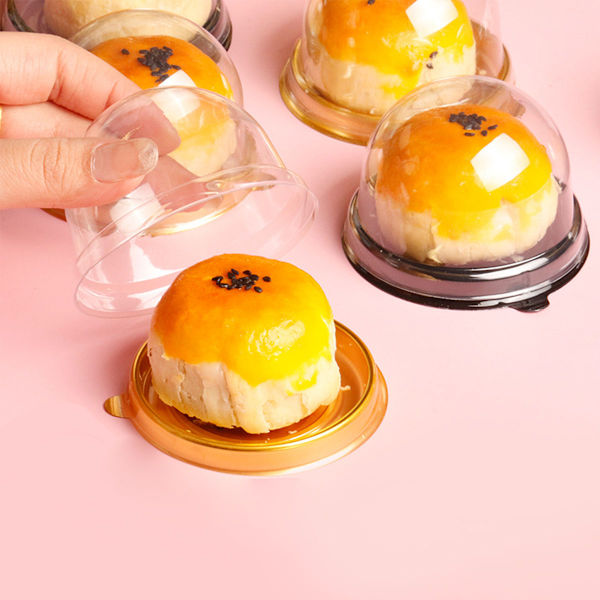 Mini transparent tårta låda, 50 stycken behållare, transparent cupcake kupol, bakverk, bakning förpackningslåda, bröllopstillbehör, gåvor 1 No,