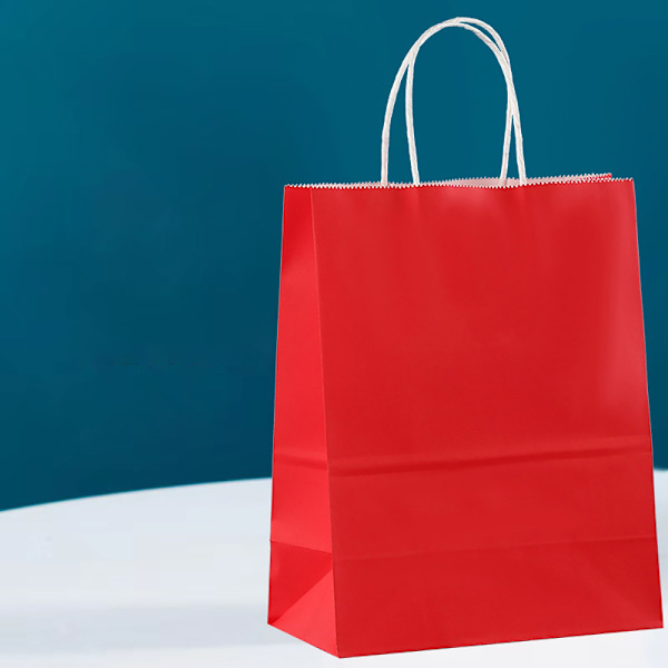 Barnens enfärgade presentpåse i kraftpapper, handväska, hantverk, 10 stycken network No,