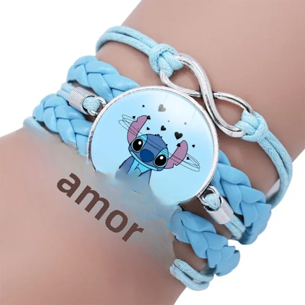 Lilo&Stitch barn animerad karaktär, Kawaii tryckt armband, julklapp, en bit 1 No,