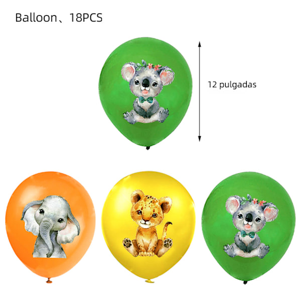 Engångsbrukspartiredskap i papper för jakt är ett idealiskt val för födelsedagar och babyshowers 24 balloons No,