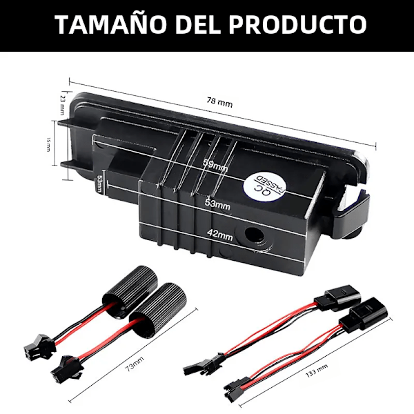 LED-belysning för registreringsskylt, Volkswagen GTI Golf 4 5 6 7 MK4 MK5 MK6 MK7 Passat B7 CC EOS Scirocco Beetle tillbehör, 2 stycken 2PCS white LED No,