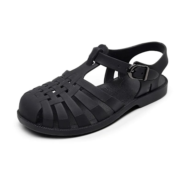 Sandaler - Strandsandaler för pojkar och flickor, sommarsandaletter, mjuka, halkfria, prinsessandaler blue 28 (length 17.2)