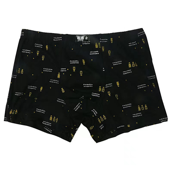Boxer bomullsunderkläder för män, lösa, andningsbara och bekväma underkläder, 4 hörn, 5 stycken per sats 5P Nine Flat 4XL 75-85 kg