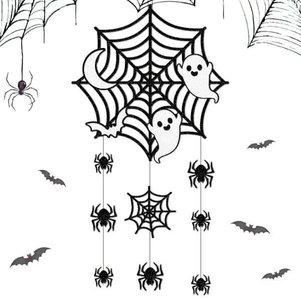 Halloween-dörrhänge dekoration, spöke spindelnät, 5-pack No, No,