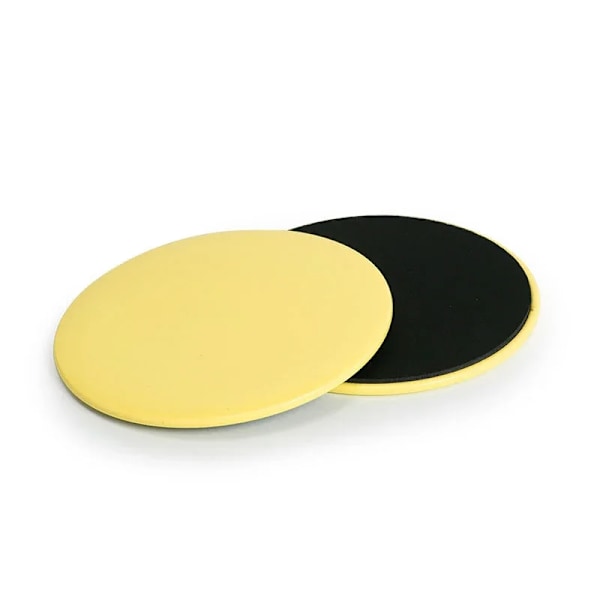 Två skateboards för höftträning, skateboards för fysisk träning, bukmuskler, muskulös midja, yogautrustning yellow No,