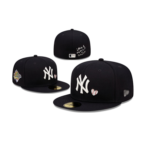 Broderad basebollkeps med bevingade bokstäver, andningsbar hiphop Snapback-hatt, slät färg black 7 1