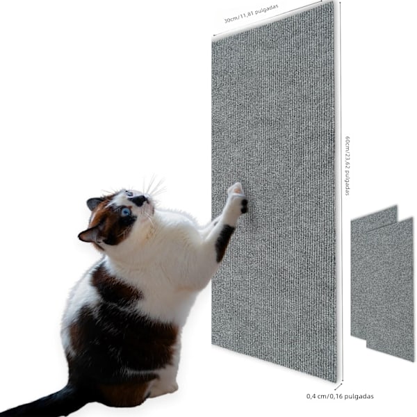 Kattklösbräda med 4 lager självhäftande matta Light gray -4 pieces L-11.8 x 23.6 inches