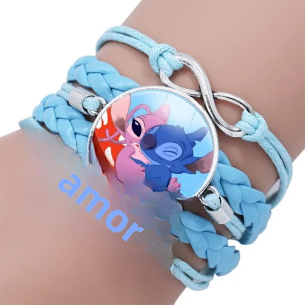 Lilo & Stitch barnanimerade karaktär, Kawaii tryckt armband, julklapp, en bit 2 No,