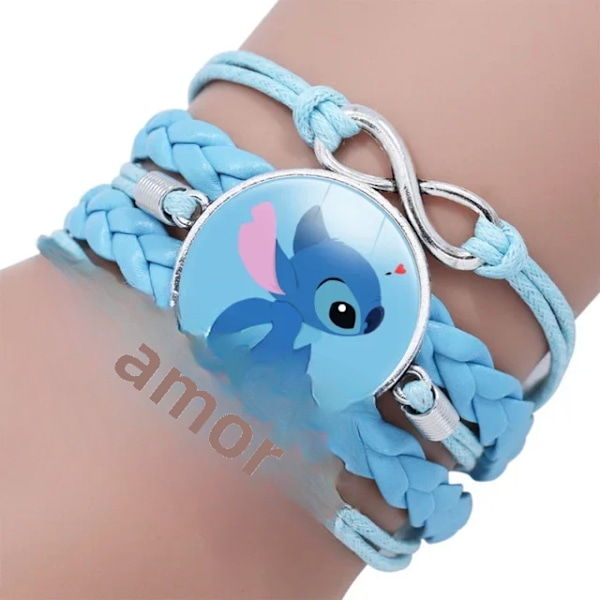 Lilo & Stitch barnanimerade karaktär, Kawaii tryckt armband, julklapp, en bit 3 No,