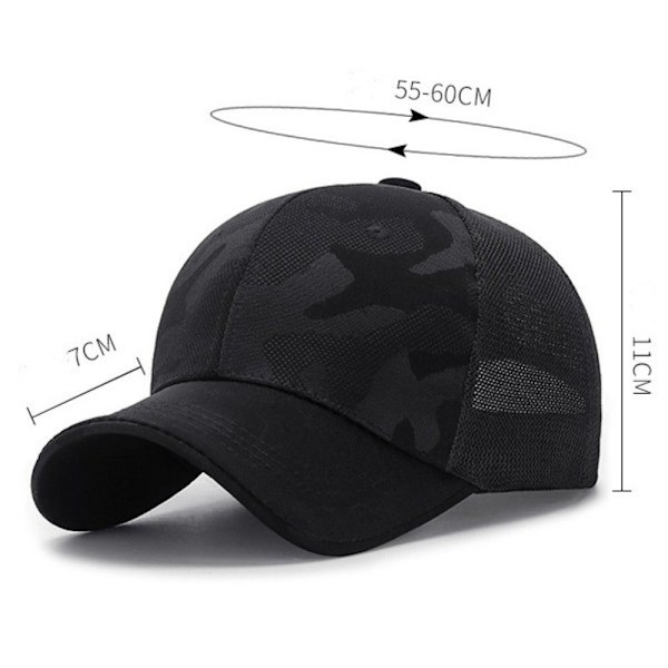 Justerbar solhatt, kamouflage baseballkeps, andningsbar, sommar Light gray No,