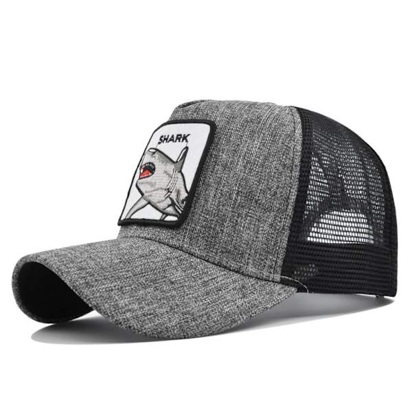 Herrar haj patch baseball keps, casual bomullskeps, andningsbar mesh, lastbilschaufför 1 No,