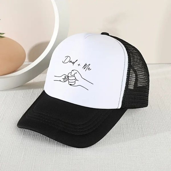 Retro DAD+ME basebollkeps, andningsbar justerbar broderad mesh solhatt, hiphop solhatt, trendig Yellow and white No,