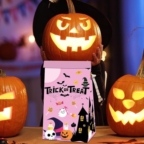 Intressant Halloween godispåse tryck animation fest dekoration Pink No,