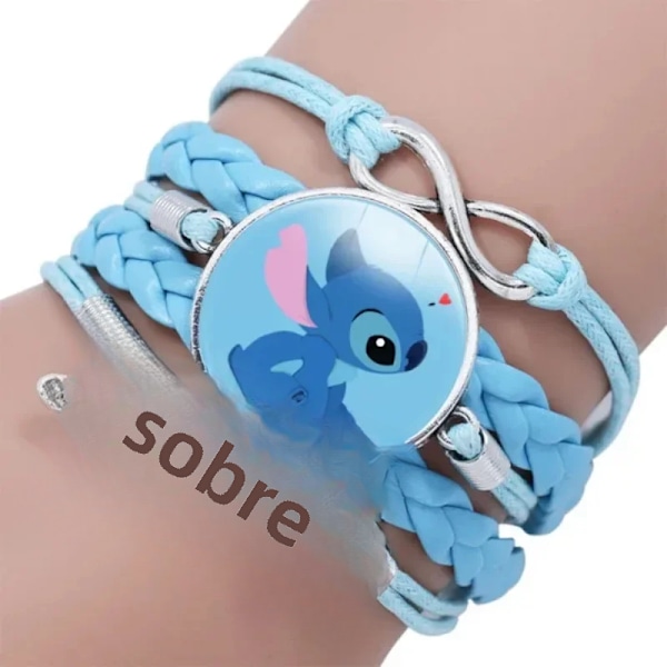 Lilo & Stitch barnanimerade karaktär, Kawaii tryckt armband, julklapp, en bit 3 No,