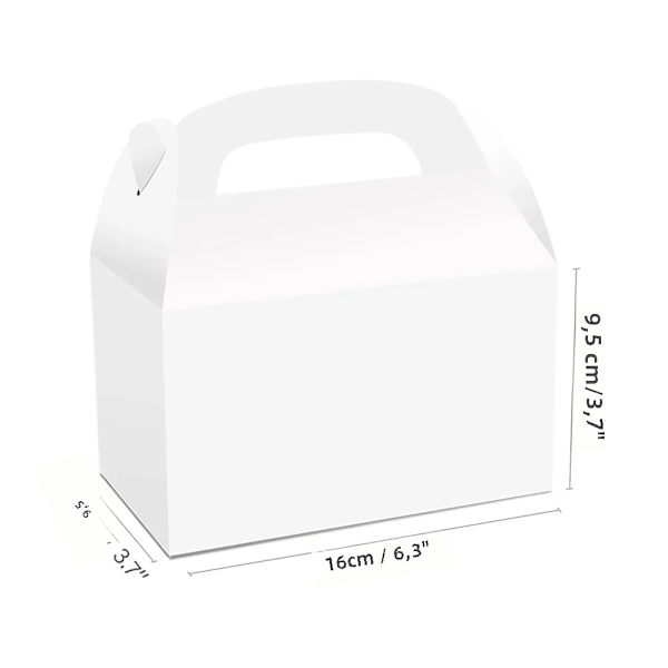 10/20/30 st kartong kall platta, födelsedag kartong låda, bröllop, mat, tårta, barnfestpåse, 20 pack white 20 pieces