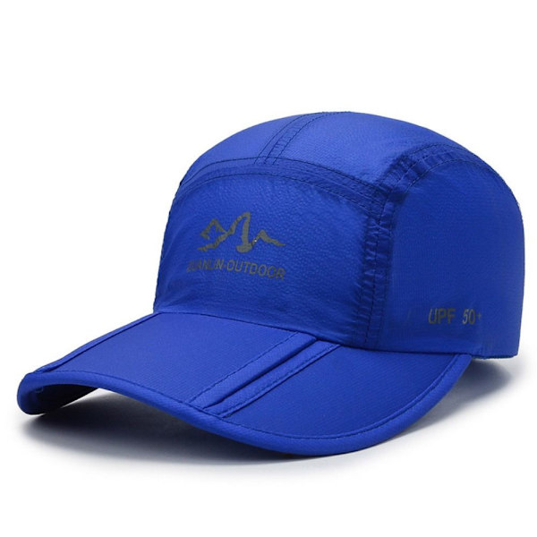 Enfärgad basebollkeps, snabbtorkande vandringskeps, hopfällbar, andningsbar, justerbar, solskydd, sommar navy blue No,