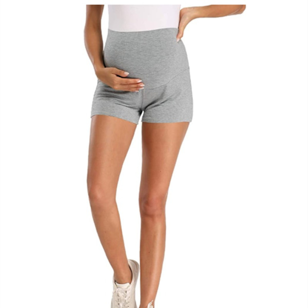 Vår, sommar, enkel, enfärgad, start, gravidshorts grey 2XL