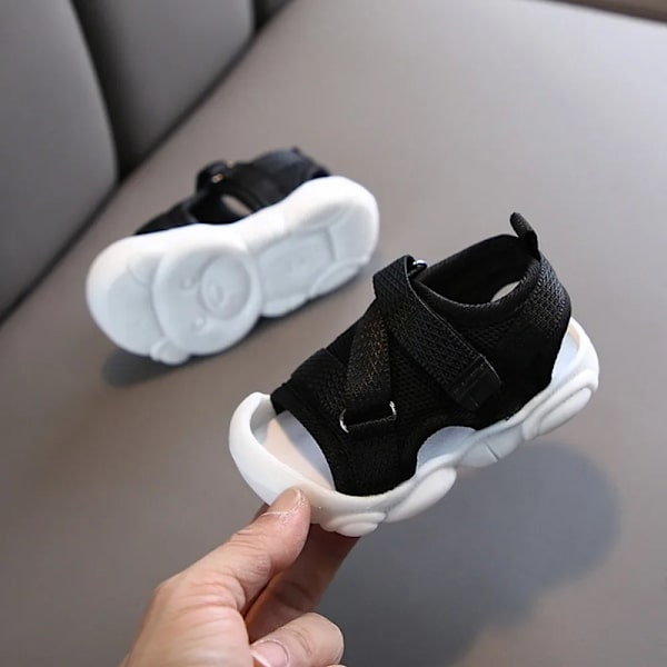 Flicksandaler för flickor, baby röda tygsneakers, sommar SYJ035 gray CN24 insole 15.5 cm