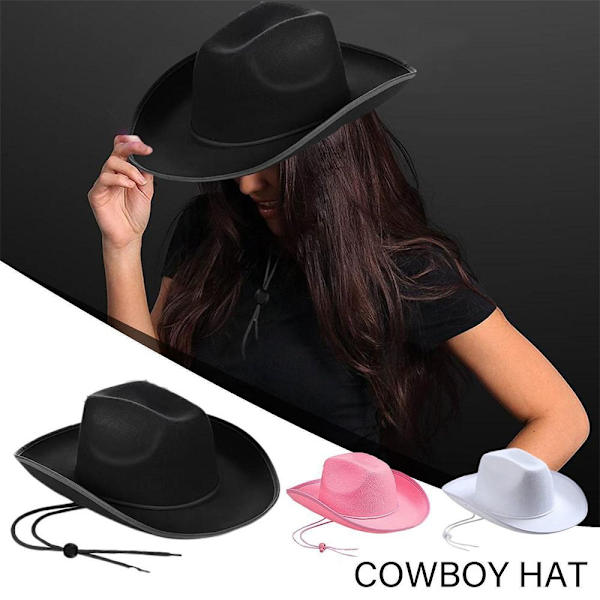 Cosplay cowboyhatt, roliga denim accessoarer, kostym bal cowboyhatt, performance filt prinsesshatt, födelsedag Deep Pink No,