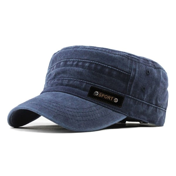 Fritidskamouflage fiskehatt, militärhatt, solhatt, basebollhatt, vår och sommar Navy Blue No,