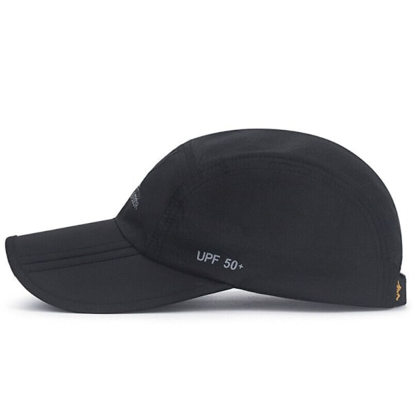 Enfärgad basebollkeps, snabbtorkande vandringskeps, hopfällbar, andningsbar, justerbar, solskydd, sommar dark grey No,