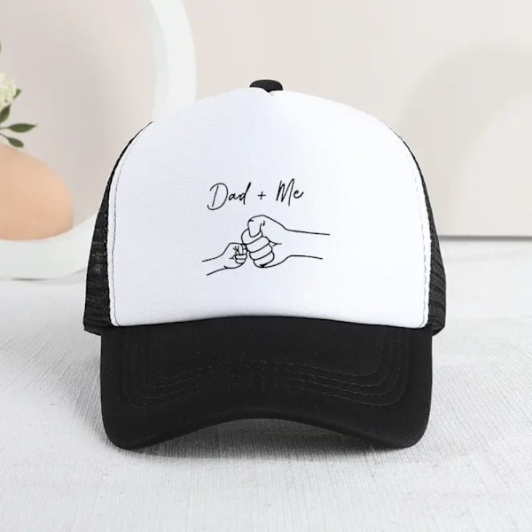 Retro DAD+ME basebollkeps, andningsbar justerbar broderad mesh solhatt, hiphop solhatt, trendig Yellow and white No,
