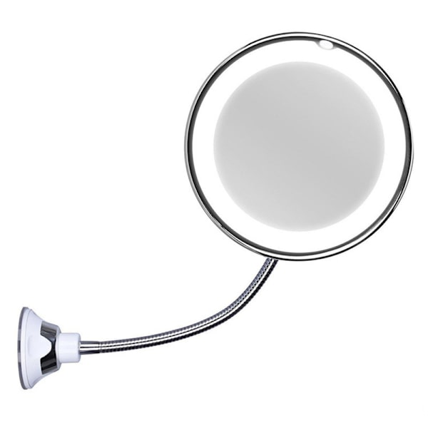Flexibel smink spegel med ljus, pekskärm belysning, sminklampa, sugkopp, bärbar LED-design, 10x förstoring 2 Rotatable