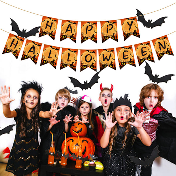 Halloweendekorationer, festtillbehör, spöken, flaggor, festivaler, accessoarer Set 5 No,