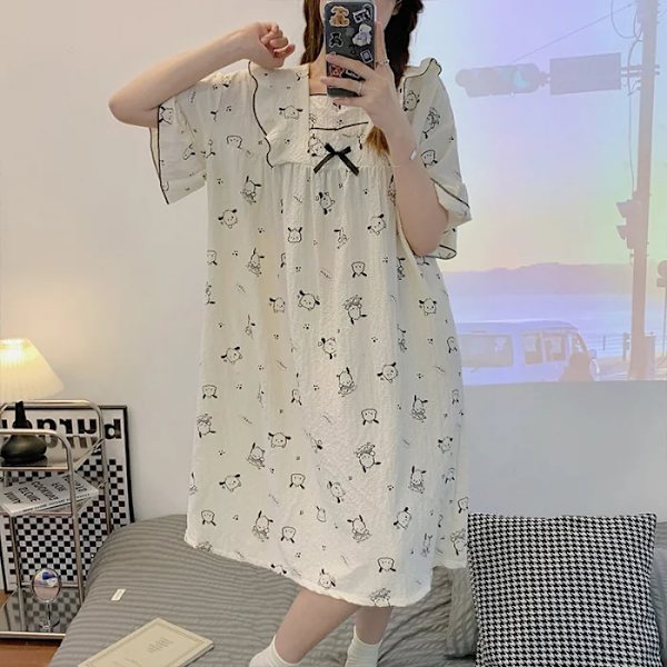 Kawaii Sanrio Pochacco pyjamas, hemmaplagg, söta Kuromi pyjamas, sommar, nya B2 2XL