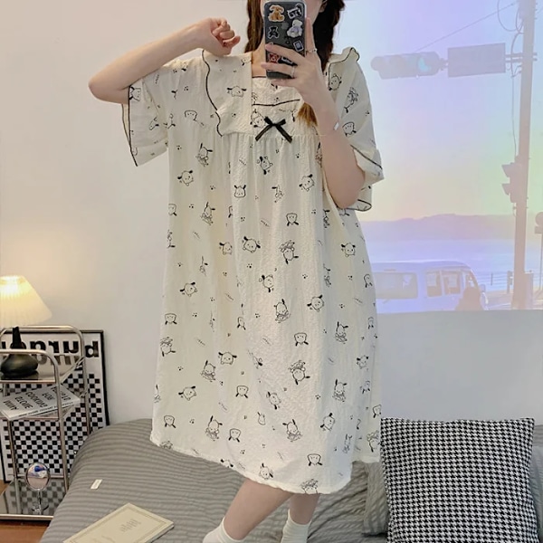 Kawaii Sanrio Pochacco pyjamas, hemmaplagg, söta Kuromi pyjamas, sommar, nya B2 rice