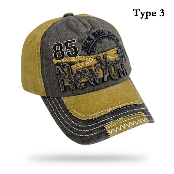 Justerbar baseballkeps, UV-beständig retro fiskehatt, solparaply, broderade bokstäver, vår och sommar 3 No,