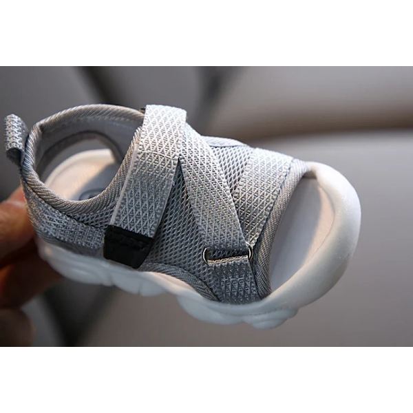 Flicksandaler för flickor, baby röda tygsneakers, sommar SYJ035 gray CN24 insole 15.5 cm