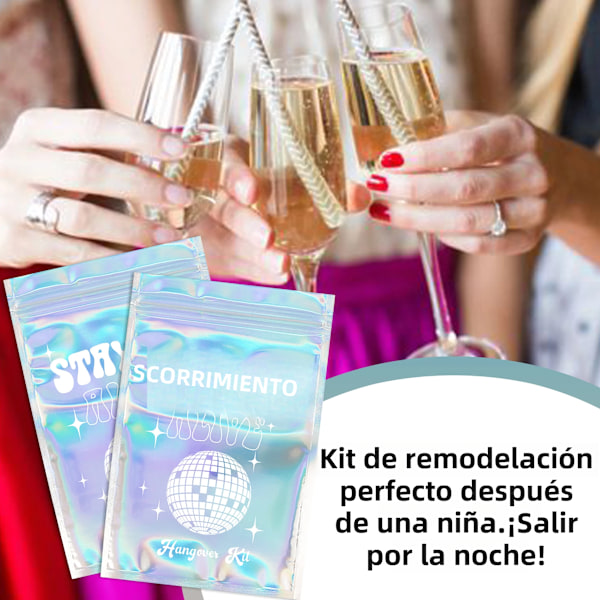 Stayin Hangover Bag Recycling Kit, 10 delar, för singelfester, discon, danser To live No,