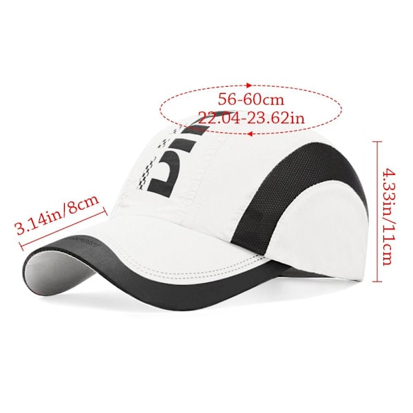 Andningsbar basebollkeps, UV-skydd för män och kvinnor, snabbtorkande casual sportkeps, utomhus Light gray No,