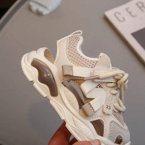 Sportsandaler för pojkar och flickor, bekväma sommarsandaler Beige 24 (insole 15.5 cm)
