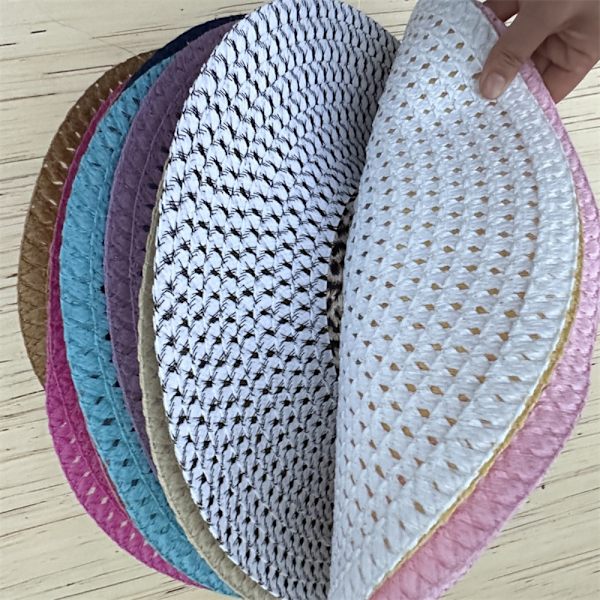 Kvinnors bredbrättade hatt, hopfällbar strandhatt, UV-skydd, parasoll, fågel, band, kupol, stort taktyg, sommar ivory No,