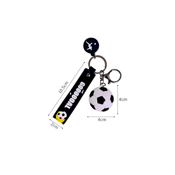 Barnimitation europeisk fotbollsläder nyckelring, 1 st, fan minnesnyckelring, telefonhänge, barn gåva Style 3 No,