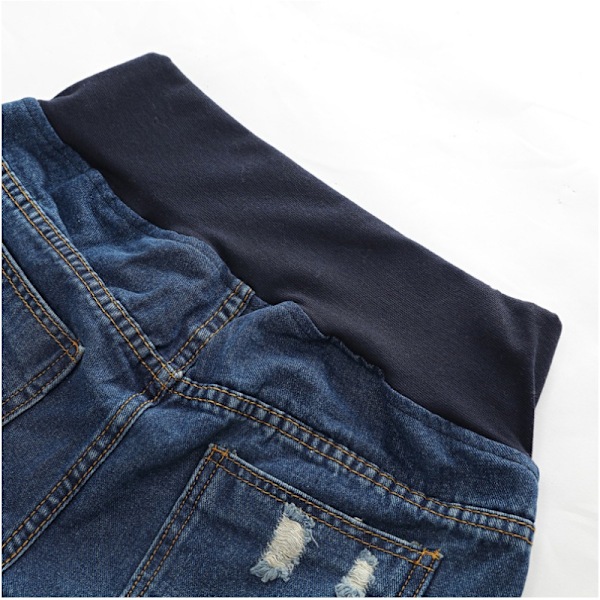 Gravida kvinnor sommar låg midja jeans shorts 10 rice