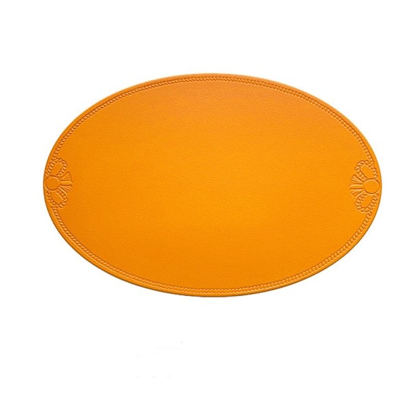 Nordisk ekologisk flerfärgad heminredning och bordsskydd med svart PU-läderduk Inyahome-förpackning orange 6 pieces