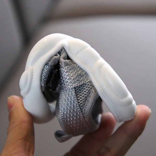 Flicksandaler för flickor, baby röda tygsneakers, sommar SYJ035 gray CN24 insole 15.5 cm