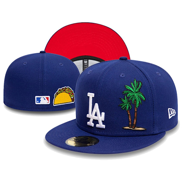 Broderad basebollkeps med bevingade bokstäver, andningsbar hiphop Snapback-hatt, slät färg blue 7 3