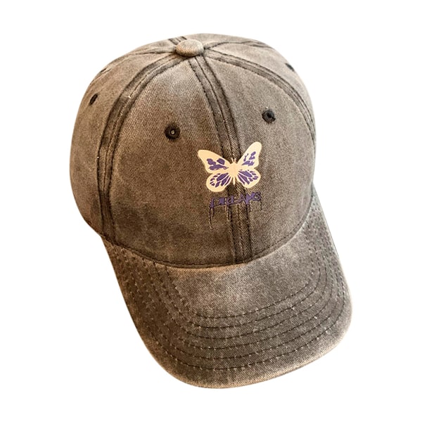 Fjärilsmönstrad basebollkeps, justerbar keps, UV-skydd, ankkäpp, solskydd, vår och sommar, utomhus D No,