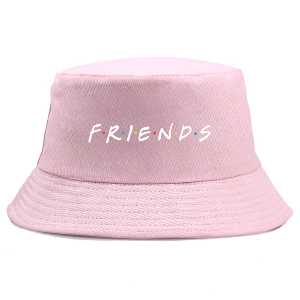 Utomhus fiskehatt, fiskarhatt, hinkhatt, broderad vän, sommar Pink No,