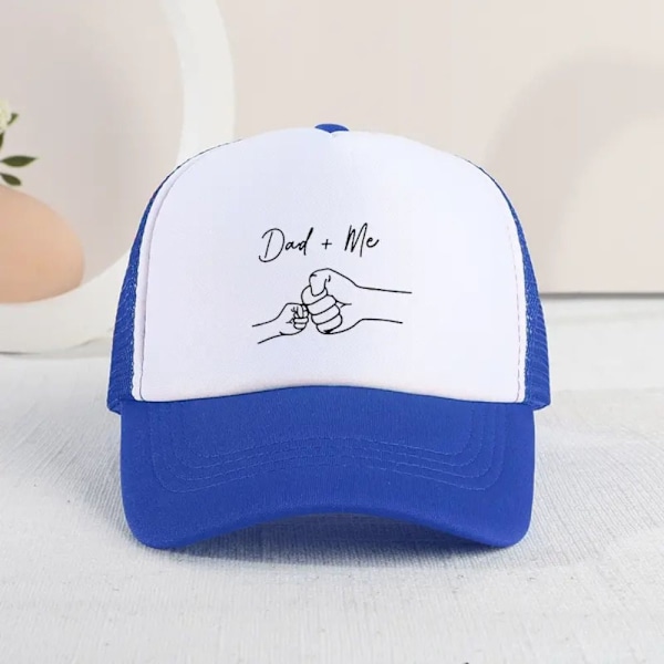 Retro DAD+ME basebollkeps, andningsbar justerbar broderad mesh solhatt, hiphop solhatt, trendig black No,