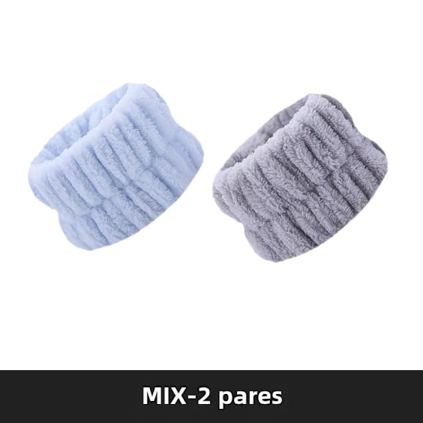 Tvätta handleder med mjuka mikrofiberband, ansiktshandledsskydd, absorberande, fuktbeständiga Blue Grey No,