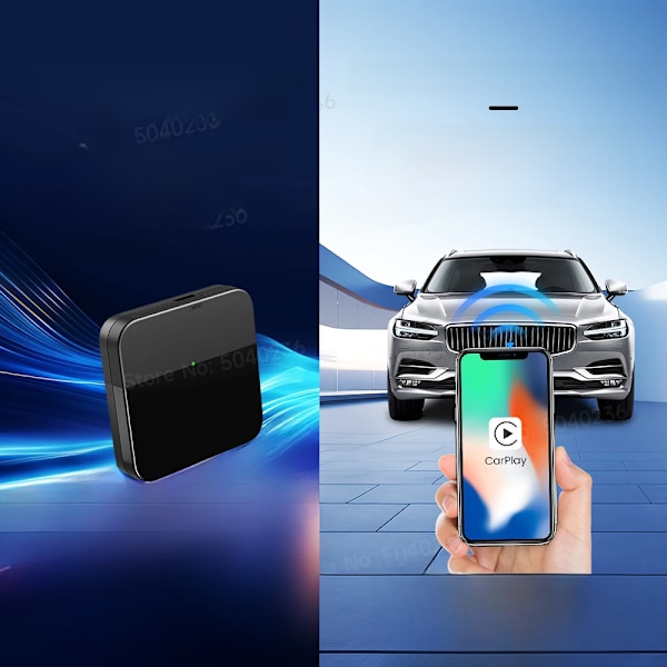 Carlinkit bärbar trådlös parkeringsadapter, mini smartbox, plug and play, WiFi, snabb automatisk anslutning, onlineuppdateringar Mini 3-3 No,