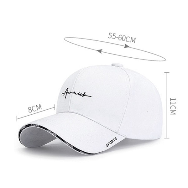 Justerbar solhatt för kvinnor, bomulls keps, enfärgad, UV-skydd white No,