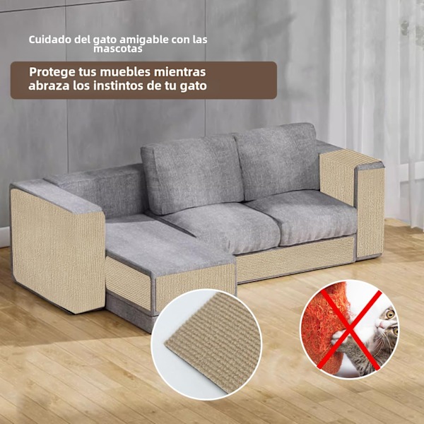 Kattklösbräda med 4 lager självhäftande matta Beige -4 pieces L-11.8 x 23.6 inches